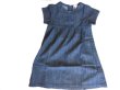 画像1: grain de blé デニム半袖ワンピース 3歳/94cm (1)