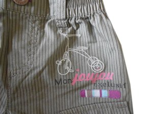 画像3: MARESE Bicycle刺繍ストライプパンツ 3ヶ月/60cm