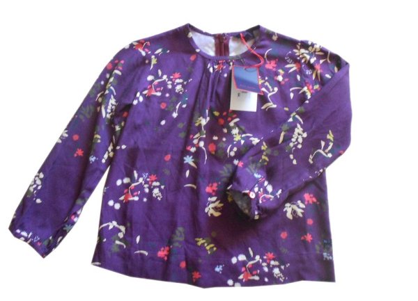 画像1: Paul Smith パープル長袖ブラウス 6歳 (1)