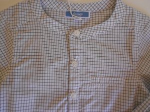 画像4: jacadi ホワイト×ネイビー格子柄長袖シャツ 12ヶ月／74cm